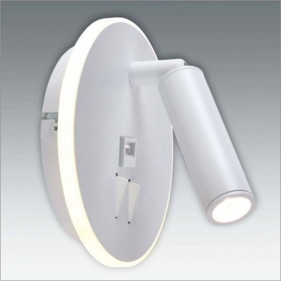 Aplica LED alba cu spot, 10W, 430 lm, 140x140x68 mm