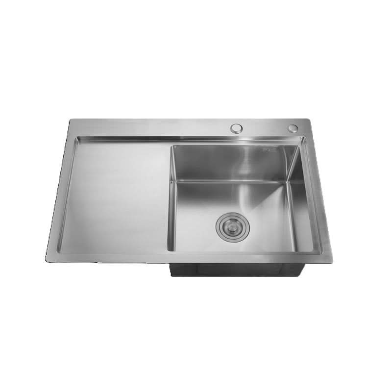 Chiuveta de bucatarie MIXXUS HM7849R-215.SUS304, oțel inoxidabil, 780x490mm, cromată, 2 cuve, adâncime 215mm