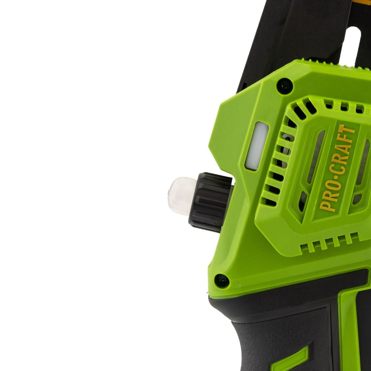 Mini Drujba cu Acumulator ProCraft PKA46, 20V, 2 Acumulatori 2Ah, Lame 15 si 20 cm, Motor Brushless