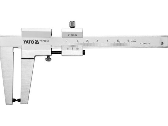 Subler pentru discuri de frana 160 mm, interval 0-60 mm, otel inoxidabil Yato YT-72090 - imagine produs 3