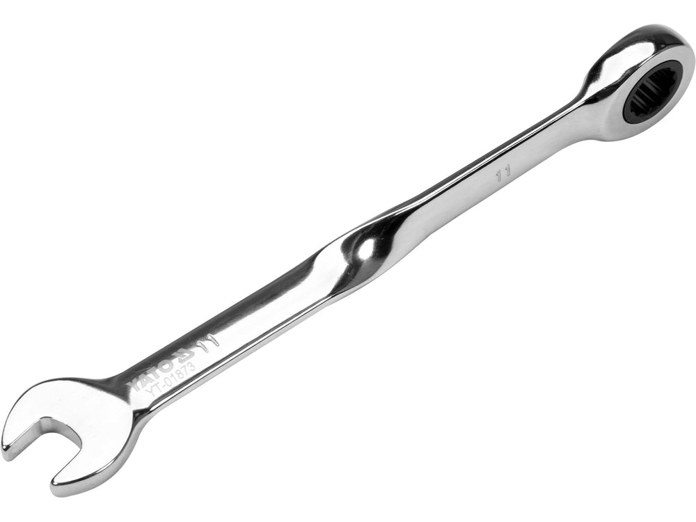 Cheie combinata rasucita cu clichet 11 mm, otel crom-vanadiu