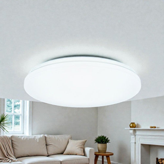 Plafoniera LED Slim Milky, 24W, Ø375x60mm, 6400K