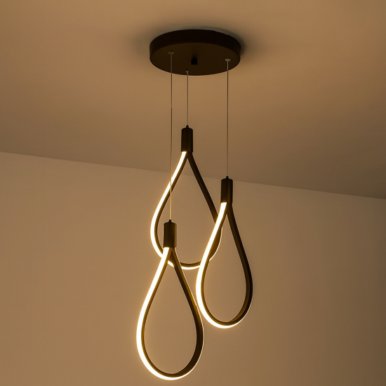 Candelabru LED Trend Negru, 72W, 5760 lm, 85x35cm