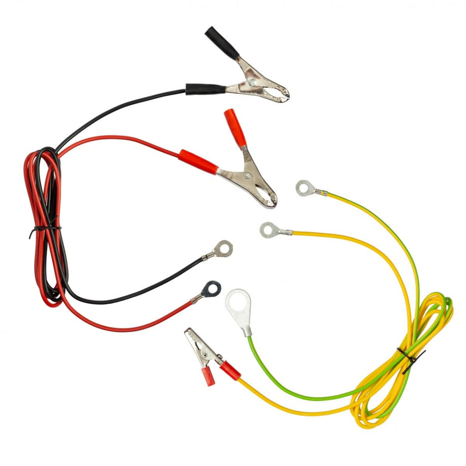 Set cabluri conexiune generator impulsuri gard electric 1m cu conector crocodil