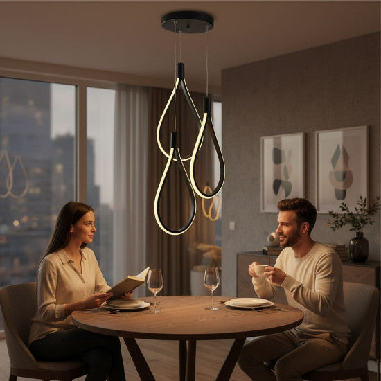 Candelabru LED Trend Negru, 72W, 5760 lm, 85x35cm
