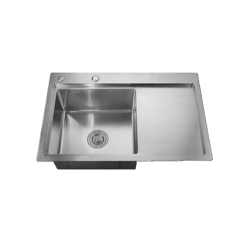 Chiuvetă bucătărie MIXXUS HM7849L-215.SUS304, 780x490mm, oțel inoxidabil, 215mm adâncime, sifon de scurgere inclus