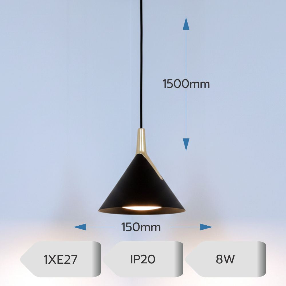 Lustra LED Sirius, 8W, 630lm, 3000K/4000K/6500K, cafeniu