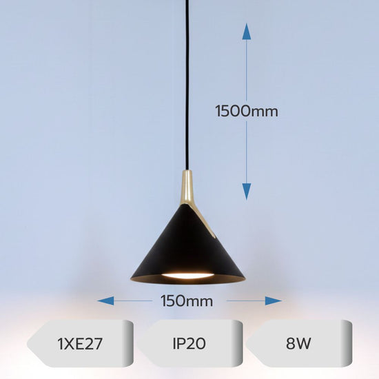 Lustra LED Sirius, 8W, 630lm, 3000K/4000K/6500K, cafeniu