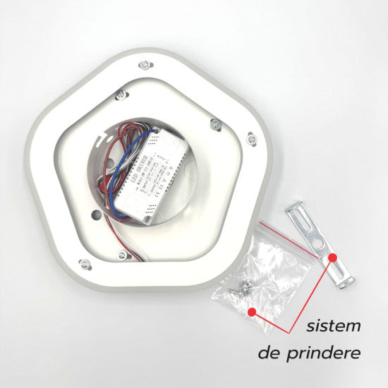 Plafoniera LED Surtur 57W, 4200lm, 240x240x60mm