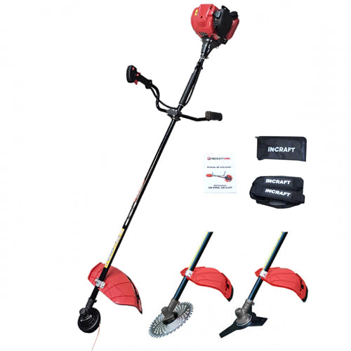 Motocoasa INCRAFT IN-5800-4T, 5.8 CP, motor 4 timpi, latime taiere 415 mm, disc si fir incluse