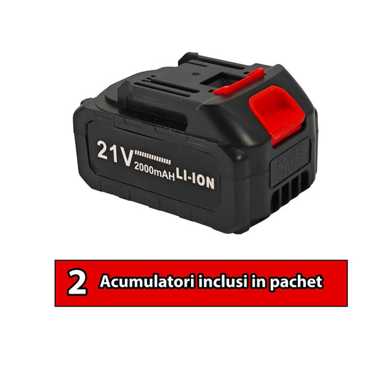 Masina de tuns oi pe acumulator 21V 2000mAh 2 baterii accesorii incluse cutie transport DDT-CRISTAL