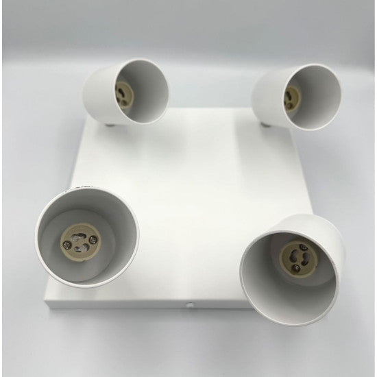 Spot Patrat Reglabil 4xGU10 Alb, 250mm