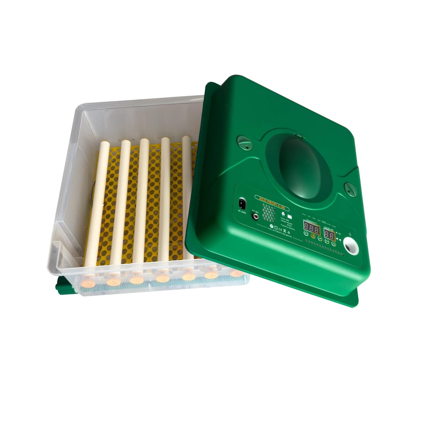 Incubator automat ZEP ECO PROFI C-36 pentru oua, 36 oua gaina, consum redus, control digital, intoarcere automata