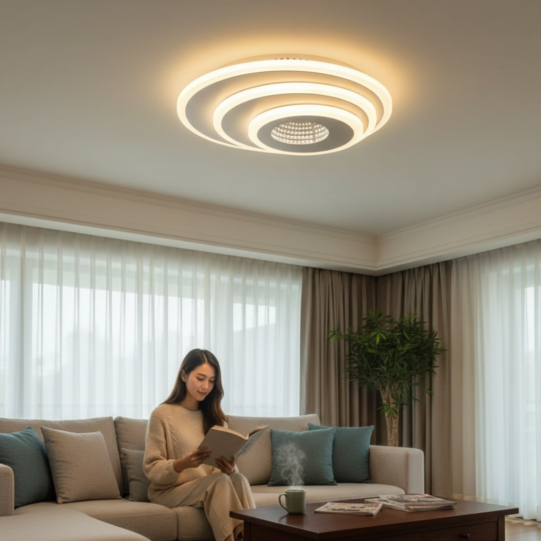 Plafoniera LED Albiorix 46W, 3400lm, 240x240x50mm