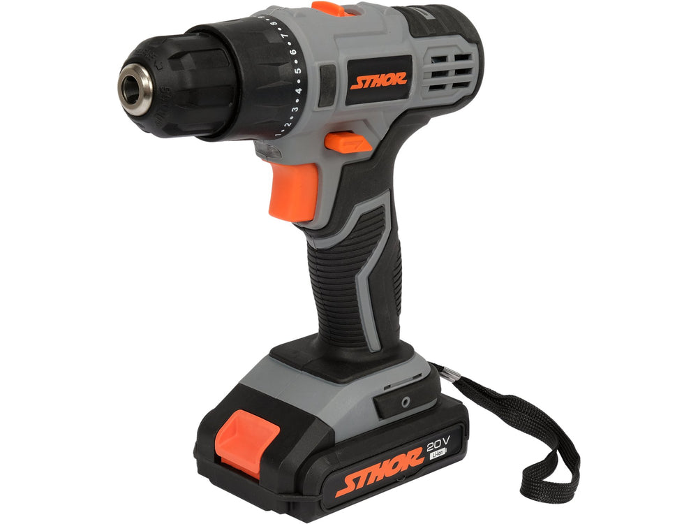 Autofiletanta STHOR 20V, 26Nm, 2x2Ah, Mandrina Autocentrare, Set cu Incarcator