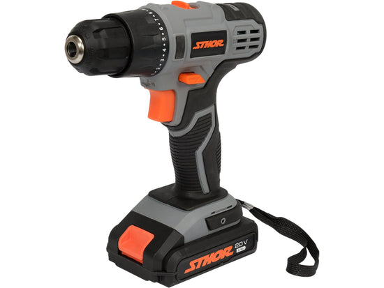 Autofiletanta STHOR 20V, 26Nm, 2x2Ah, Mandrina Autocentrare, Set cu Incarcator