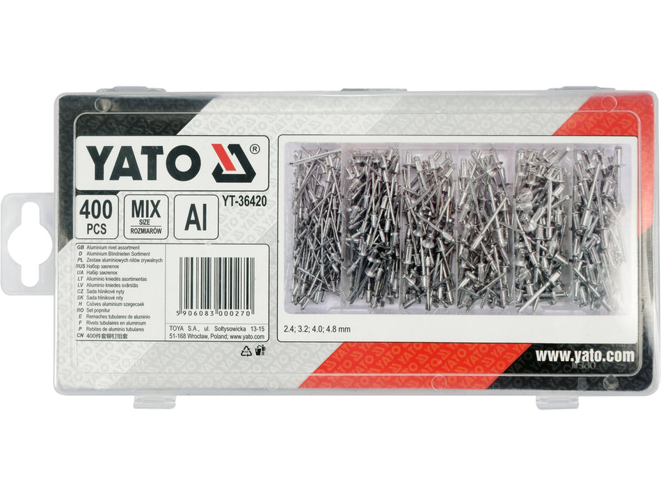 Set popnituri aluminiu 400 buc – rezistenta si versatilitate