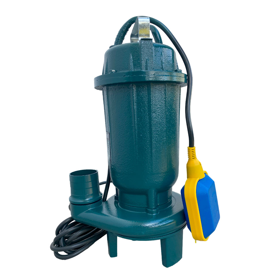 Pompa submersibila Brillo 2500W pentru apa murdara, cu tocator metalic, cutit exterior, plutitor automat, 12m refulare, 2 toli, fonta