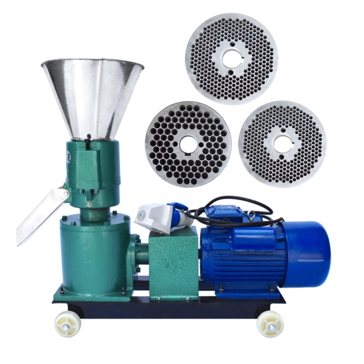 Granulator Furaje ZEP KL-120 cu Motor 3 kW, 380V, Capacitate 100 kg/ora, 3 Matrite Incluse