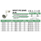 Spot Sina Alb 18W, 6000K, Ø76x150x130mm