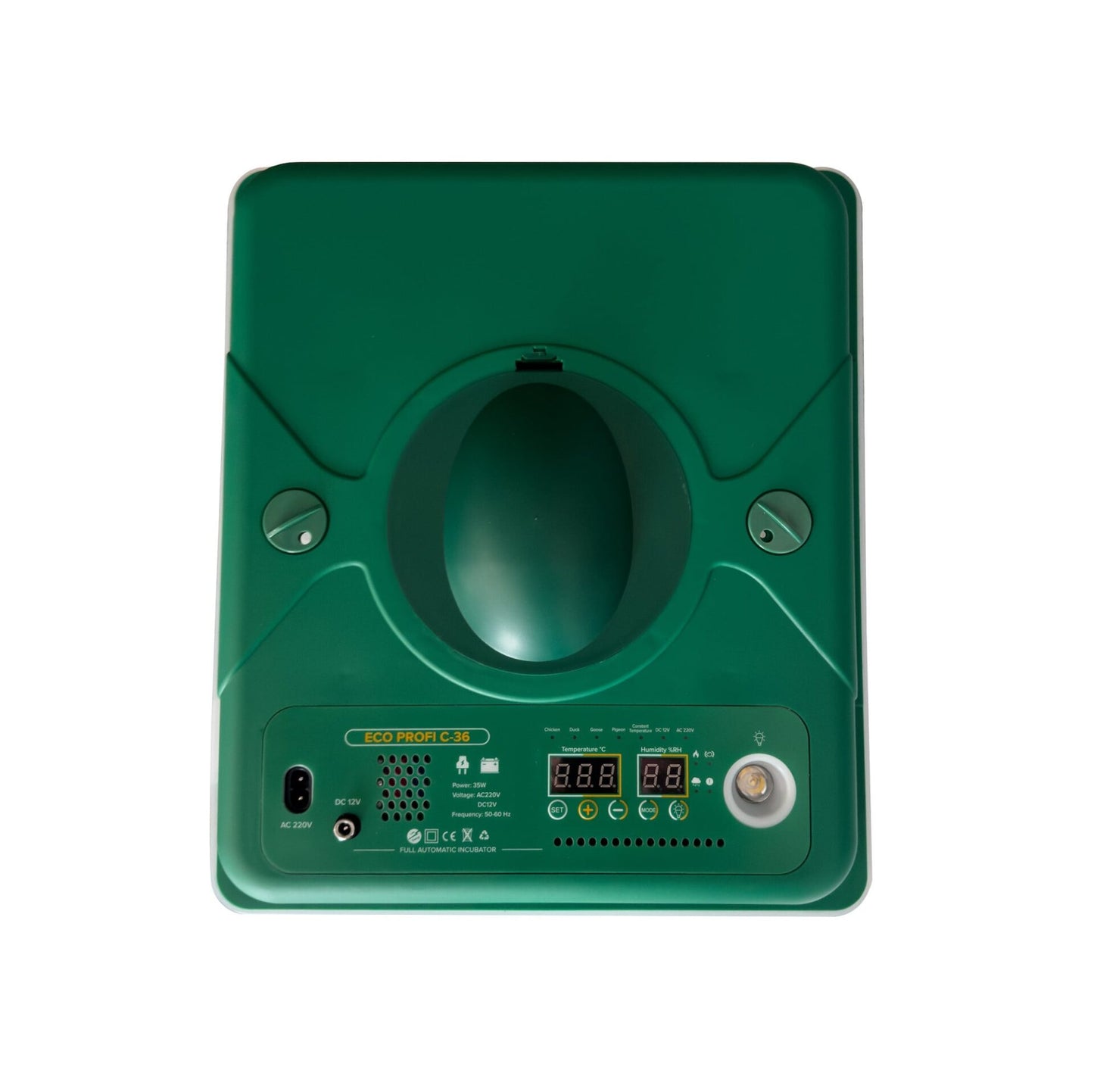 Incubator automat ZEP ECO PROFI C-36 pentru oua, 36 oua gaina, consum redus, control digital, intoarcere automata