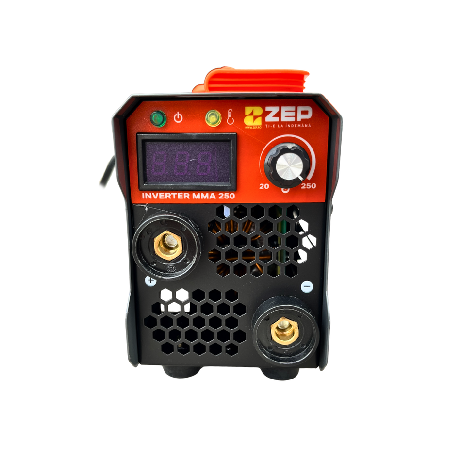 Aparat sudura ZEP ES002, 250A, Invertor MMA, electrod 1.6–5 mm, 12 KVA, conector 16-25