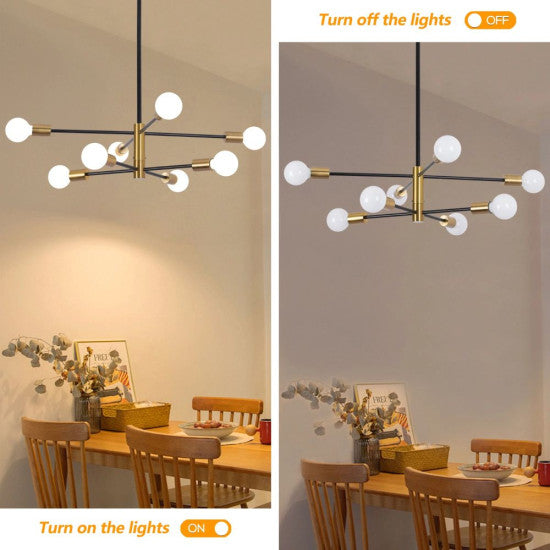 Lustra TAMIAS Auriu, 6xE27, max. 42W, 720x620 mm