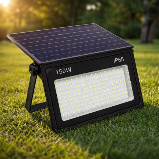 Proiector solar 150W, 1600 lm, 6500K, 285x175x52 mm