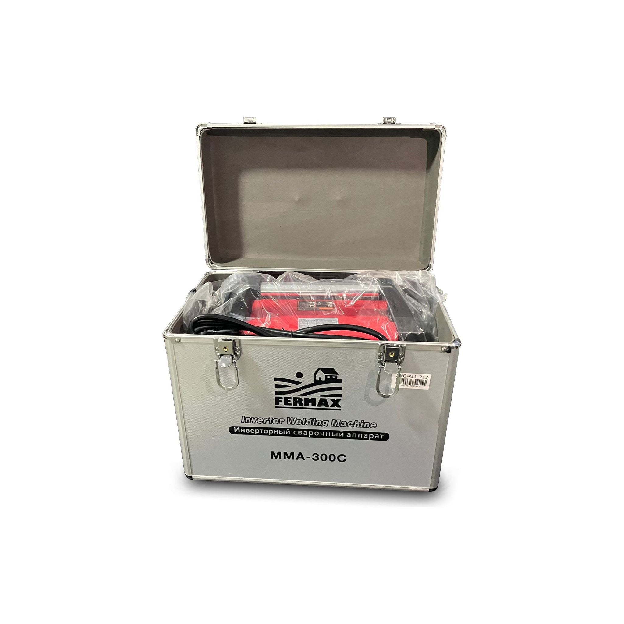 Aparat de sudura Fermax 300C cu valiza de aluminiu, MMA 300A, electrod 1-5 mm, tehnologie IGBT
