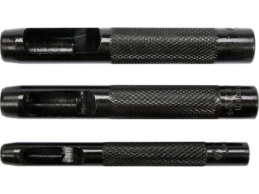 Set preducele 3 buc, 6-8-10mm – pentru gauri precise in piele, cauciuc si textile
