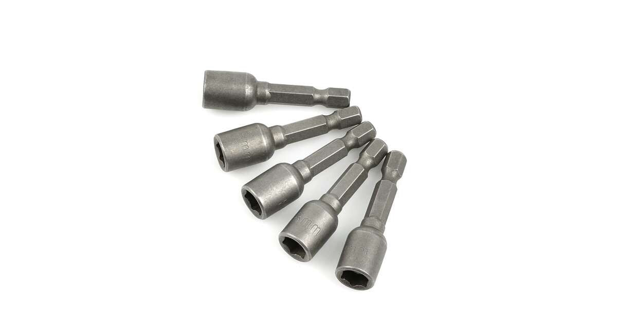 Set 5 adaptoare magnetice pentru surubelnita 10x48 mm, 1/4”, otel CrV rezistent