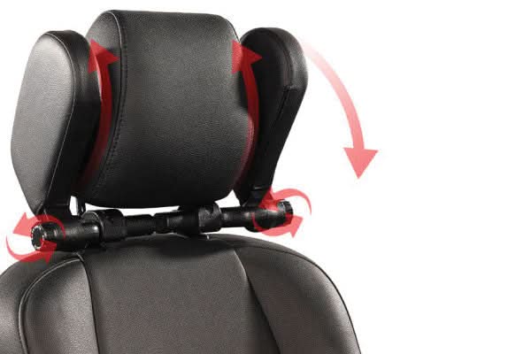 Perna reglabilă pentru tetieră auto MEGA DRIVE 20015, piele ecologică, neagră