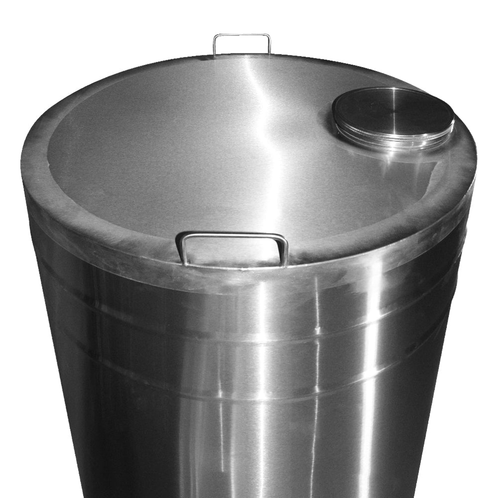 Butoi inox ZEP 350L, AISI 304 Italia, capac cu filet si garnitura, stut 1/2, cadou robinet inox