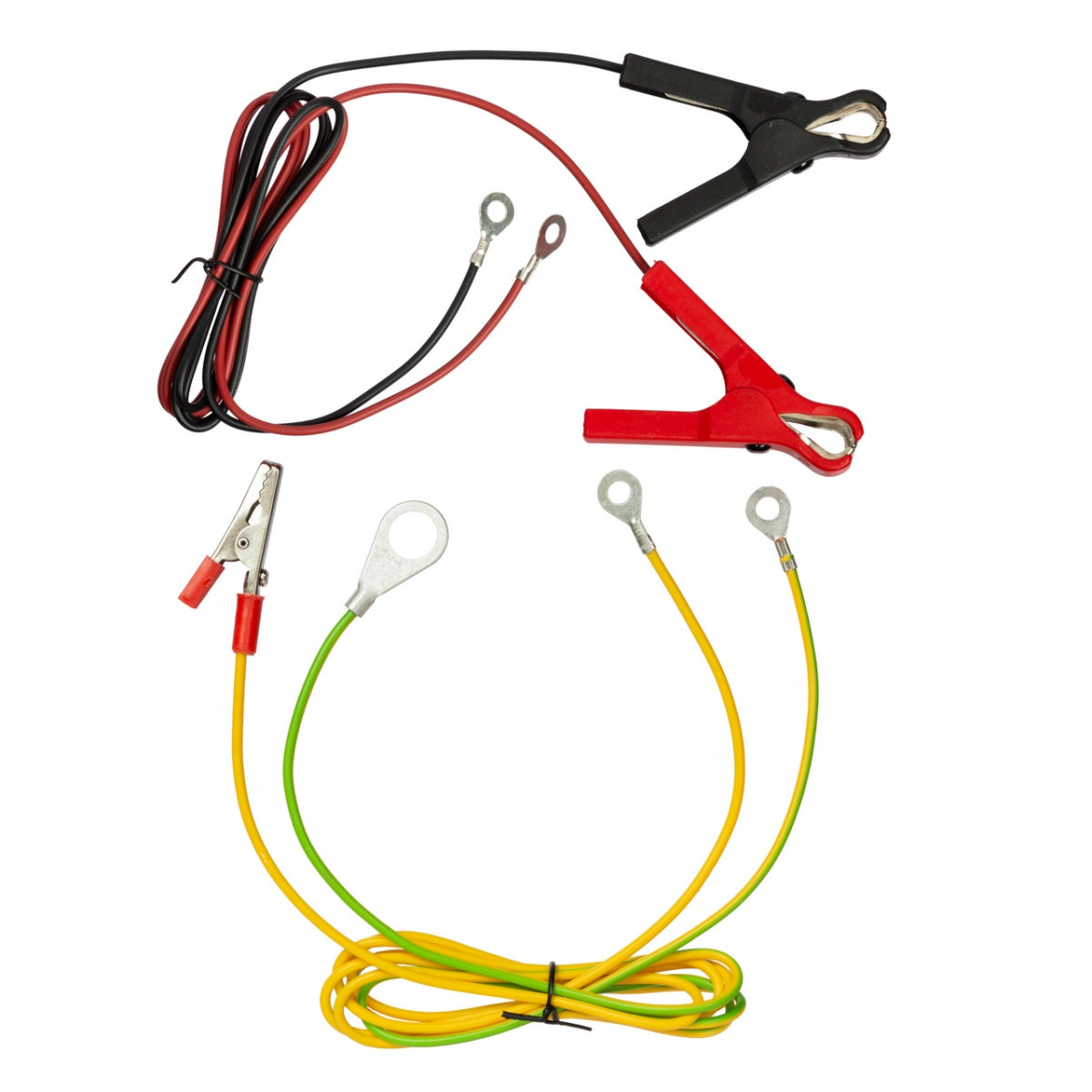 Set cabluri conexiune gard electric cu fir cupru 1m crocodil si papuc inelar