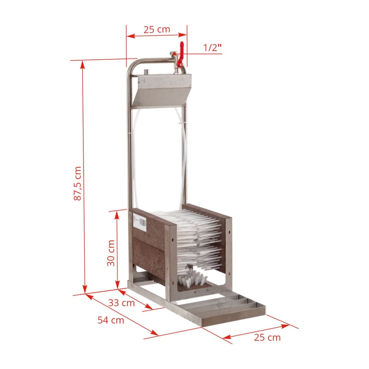 Dispozitiv de curatat cizme produs din otel inoxidabil