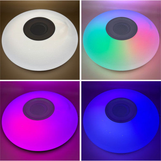 Plafoniera LED SMART cu muzica, 24W, RGB+W, 1800 lm