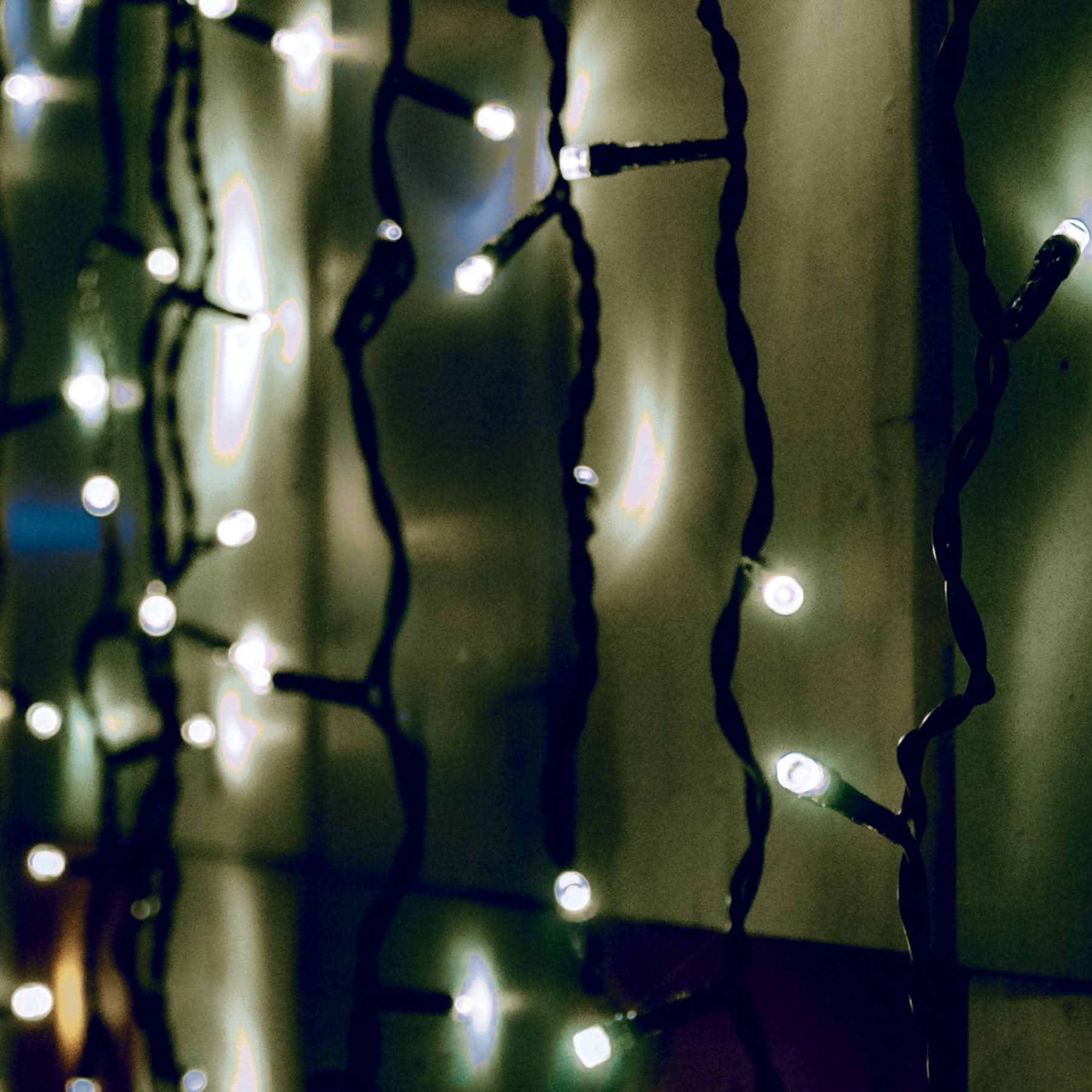 Perdea de Lumini cu 204 LED-uri Alb Rece, pentru Exterior, Conectare în Serie