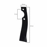 Cuțit Stânga pentru Ax Ø 23 mm, 230mm x 40mm - Elefant