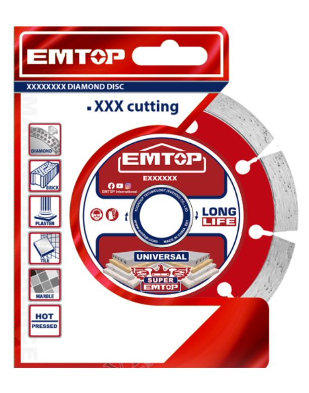 Disc Diamantat pentru Taiere Uscata/Umida - EDDC011252, EMTOP