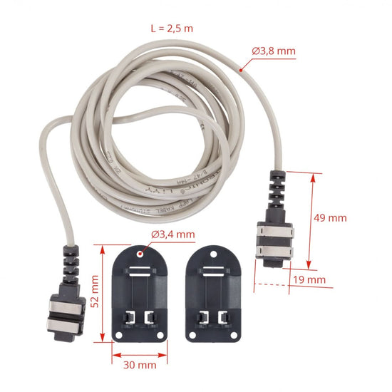 Cablu legatura banda gard electric anti melci 2.5m cu conectori speciali