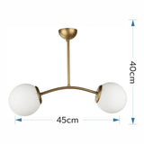 Candelabru Marla Antique, 2xE27, 60W, 40x45cm
