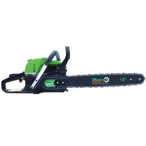 Motofierastrau MasterKraft MK3700-CS, 2.72 CP, 52 cm³, lame 18” si 16”, echipare completa