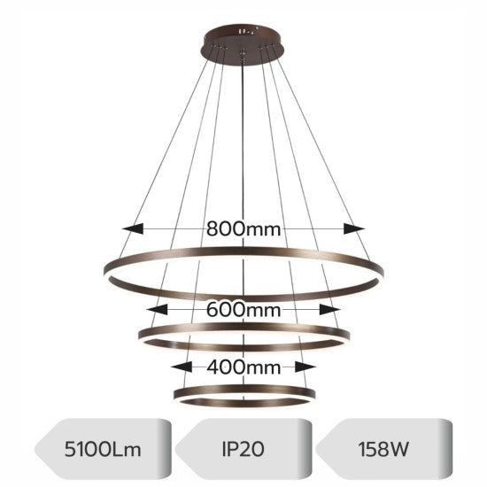 Lustra LED Callisto Ajustabila 158W, 5100lm, telecomanda IR
