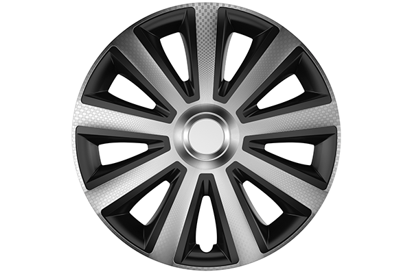 Set 4 Capace Roți 16 inch, VR Carbon Aviator, Silver & Black, Mega Drive