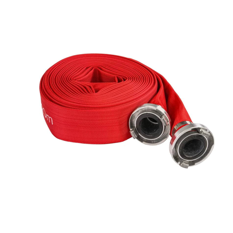 Furtun pompier 2" Brillo cu cuple, 20m, 8 bari, rosu – rezistent si etans