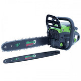 Motofierastrau MasterKraft MK3900-MP, 3.53 CP, 52 cm³, lame 18", 2 lanturi, echipare completa