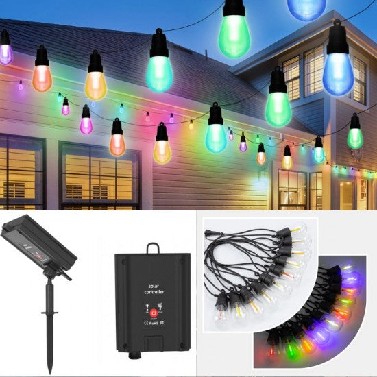Ghirlanda Solara RGB, 6.5m, 10 becuri, IP44