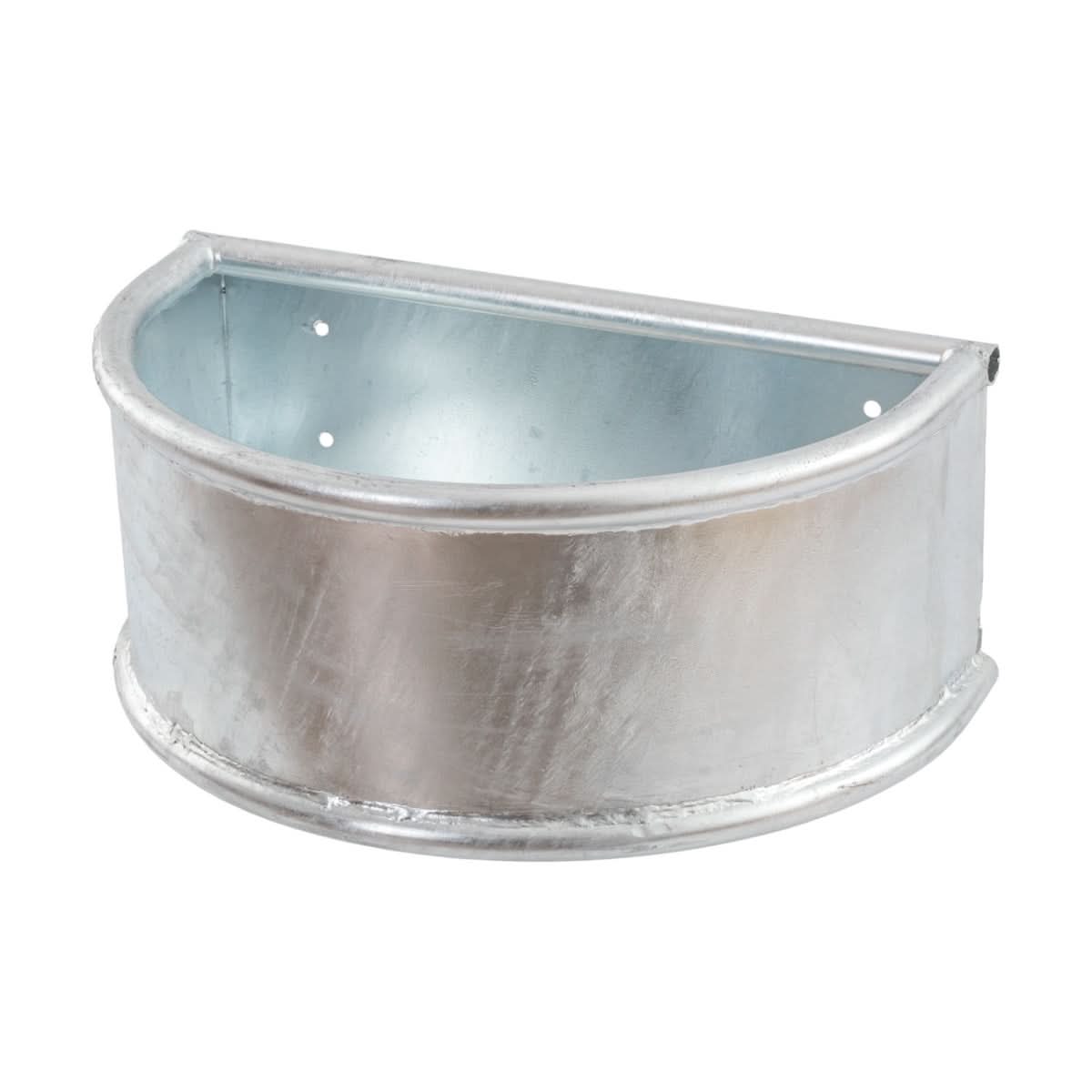 Hranitoare semirotunda otel zincat 28 litri pentru bovine si cabaline montare perete