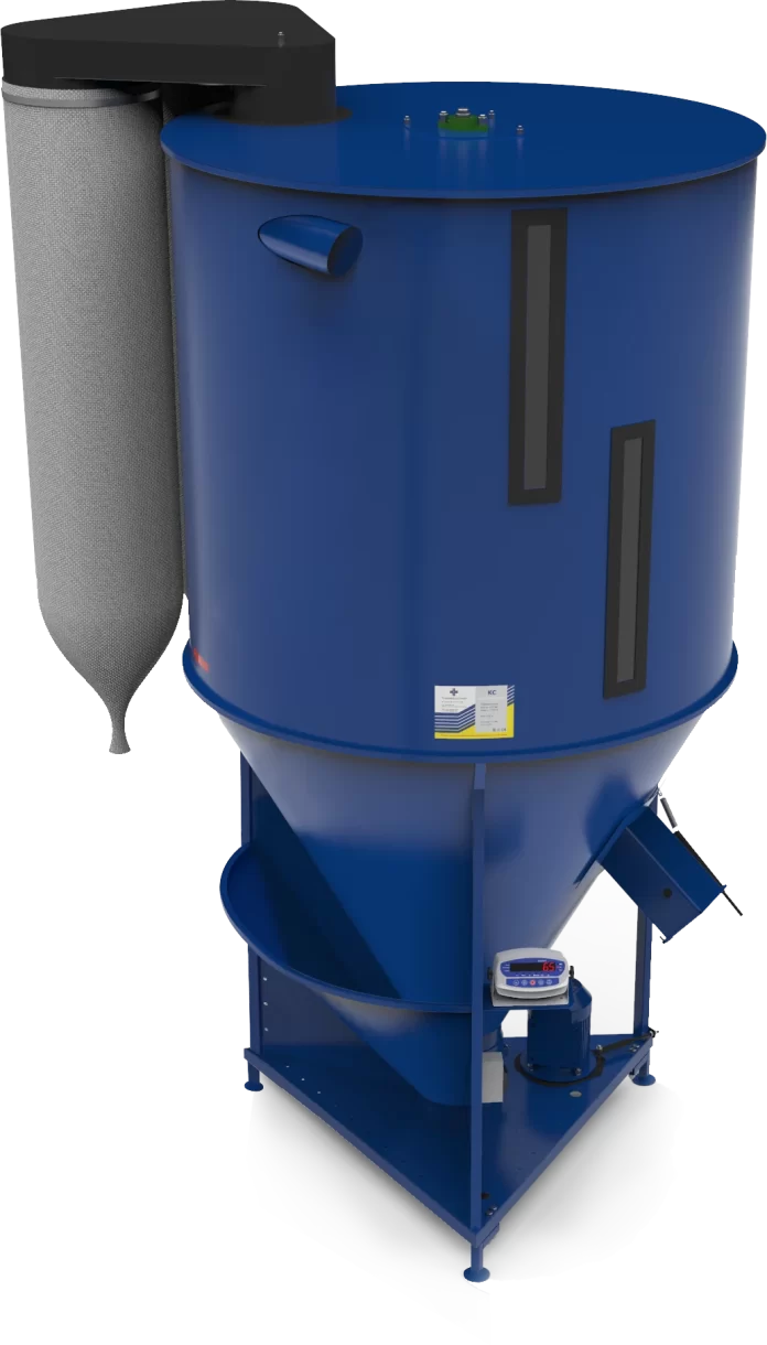 Amestecator furaje KS-2000 TMC – capacitate 2000 kg, volum 3945 L, motor electric 380V