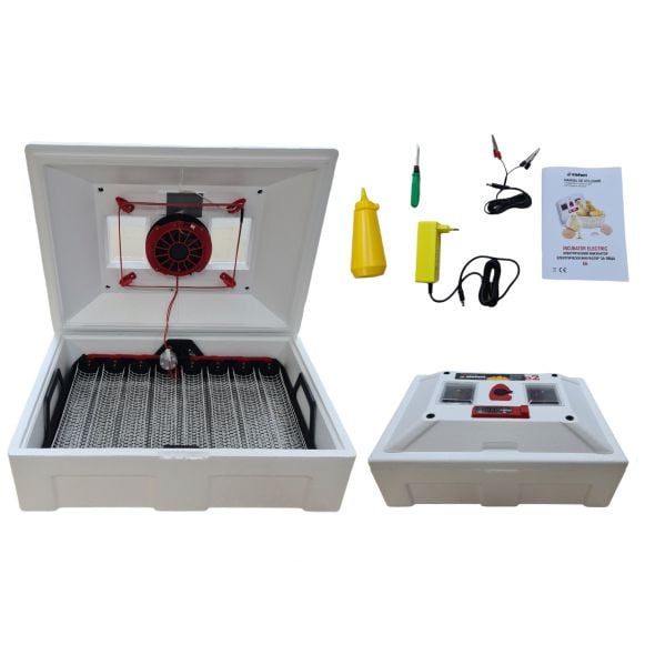 Incubator oua ELEFANT E2, 72 oua, 220V/12V, intoarcere automata, senzor umiditate